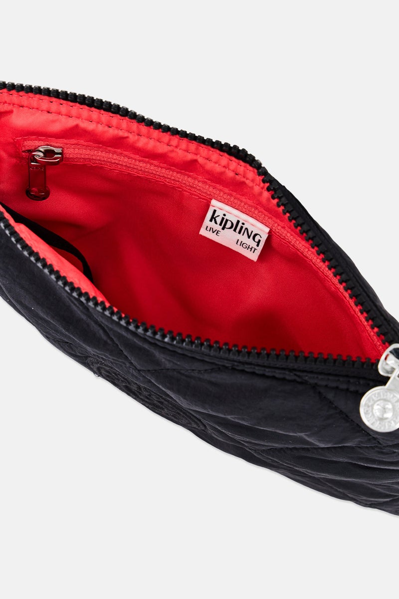 kipling Women Brand Logo Make Up Pouch, Black - Image 2